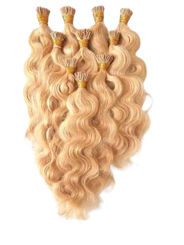 Raw Blonde Wavy ( I-Tips Cold Fusion Micro Links)